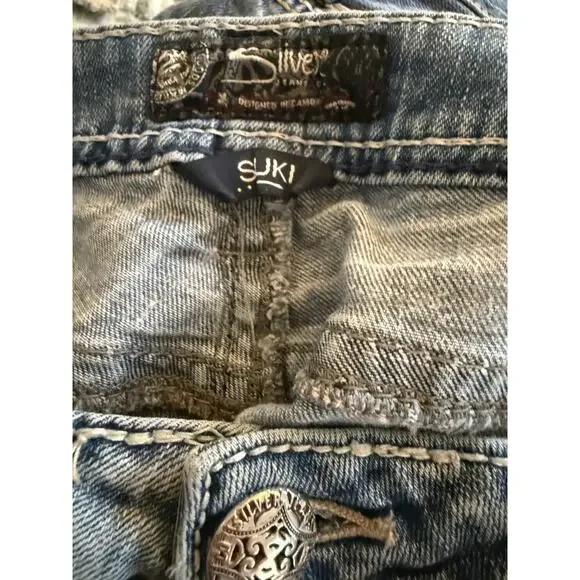 Silver Jeans Suki High Baby Boot Jeans, Size 32, Light Wash - Picture 4 of 6